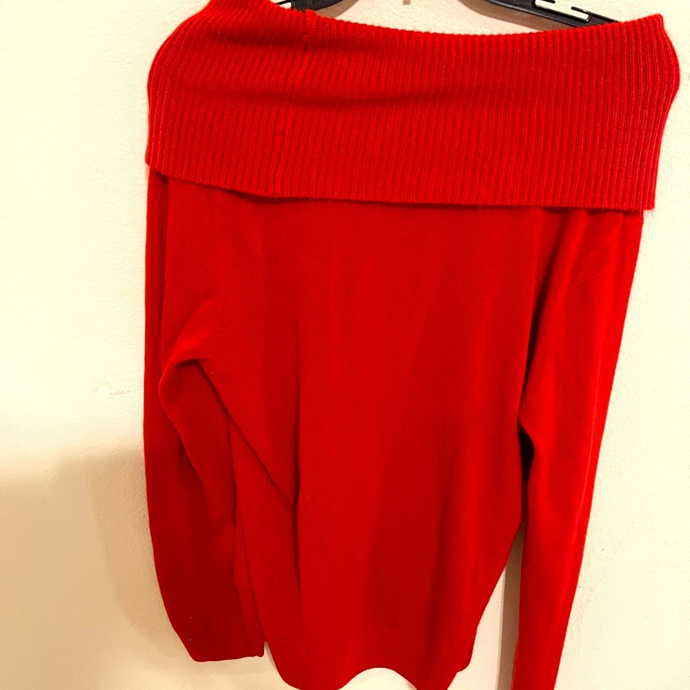 Croft&Barrow red turtle neck long sleeve blouse - XL